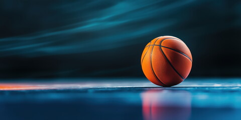 Obraz premium A basketball in motion with a blurred background