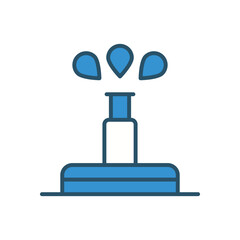 No Irrigation vector icon stock illustration