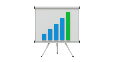 Isolated Growth Chart on Presentation Board