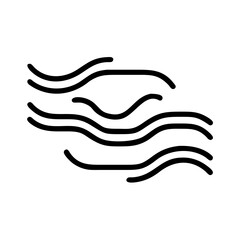 Fototapeta premium Abstract wavy lines in minimalist style, black on white background 