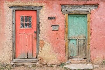 Vintage adobe doors