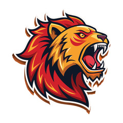 lion Sticker icon vector art