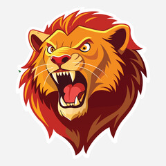 lion Sticker icon vector art