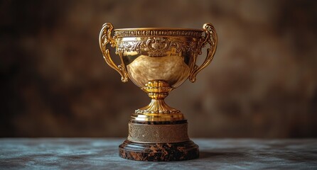 gold trophy winner champion award prize success victory achievement celebration