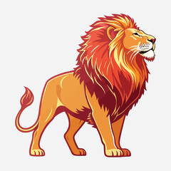 lion Sticker icon vector art