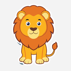 lion Sticker icon vector art