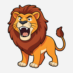 lion Sticker icon vector art