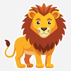 lion Sticker icon vector art