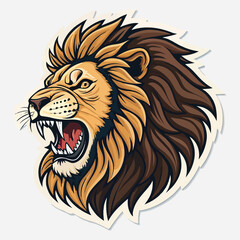 lion Sticker icon vector art