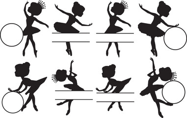 Female Ballerina Monogram, Ballet Dancer, Ballerina Girl © TrangNBVN