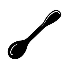 wooden spoon icon, wooden spoon silhouette vector illustration-simple silhouette illustration of wooden spoon, perfect for wooden spoon logos and icons