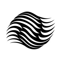 abstract waves icon, abstract waves silhouette vector illustration-simple silhouette illustration of abstract waves, perfect for abstract waves logos and icons