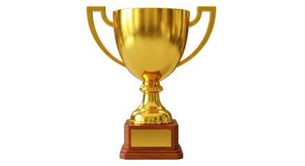 Isolated Golden Trophy