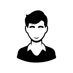 avatar icon, avatar silhouette vector illustration-simple silhouette illustration of avatar, perfect for avatar logos and icons