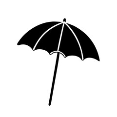beach umbrella icon, beach umbrella silhouette vector illustration-simple silhouette illustration of beach umbrella, perfect for beach umbrella logos and icons