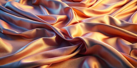 Fototapeta premium Elegant Light Mousse Satin Fabric Drapes, Soft Texture, Gentle Folds - Perfect for Fashion & Design