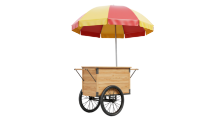 Isolated Hot Dog Cart