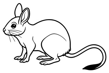 Fototapeta premium Minimal Jerboa Line Art