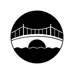 bridge icon icon, bridge icon silhouette vector illustration-simple silhouette illustration of bridge icon, perfect for bridge icon logos and icons