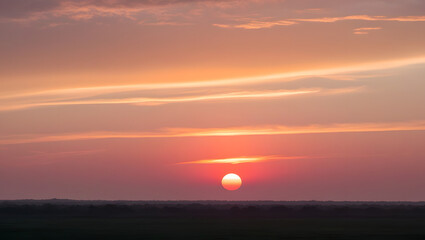sunset in the mountains