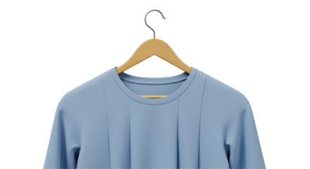 Isolated Light Blue Blouse on Hanger