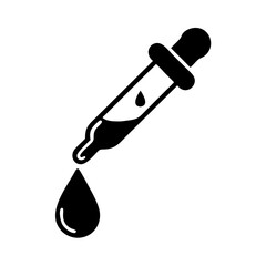 chemical dropper icon, chemical dropper silhouette vector illustration-simple silhouette illustration of chemical dropper, perfect for chemical dropper logos and icons