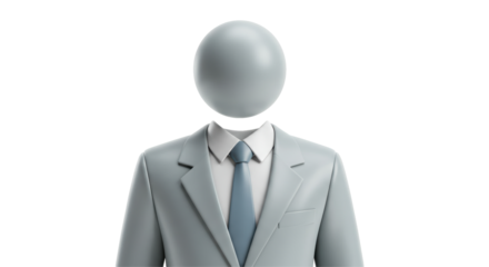 Isolated faceless Businessman