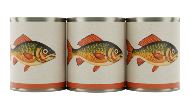 Isolated Fish Cans