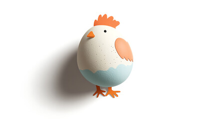 Creative conceptual illustrations of eggs, chickens
