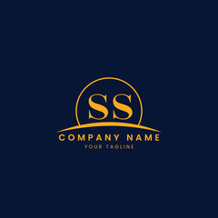 Minimalist Corporate Logo with Initials and Arc Design