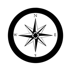 compass icon, compass silhouette vector illustration-simple silhouette illustration of compass, perfect for compass logos and icons