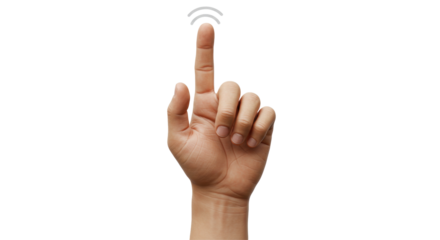 Isolated Hand Pointing Up