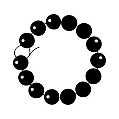 counting beads icon, counting beads silhouette vector illustration-simple silhouette illustration of counting beads, perfect for counting beads logos and icons