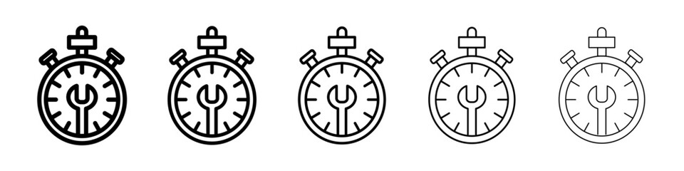 After sales support icon Symbol mark in Outline style