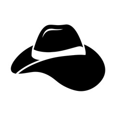 country hat icon, country hat silhouette vector illustration-simple silhouette illustration of country hat, perfect for country hat logos and icons