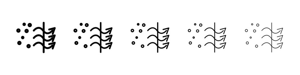 Air purification icon Symbol mark in Outline style