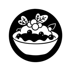 cranberry sauce icon, cranberry sauce silhouette vector illustration-simple silhouette illustration of cranberry sauce, perfect for cranberry sauce logos and icons