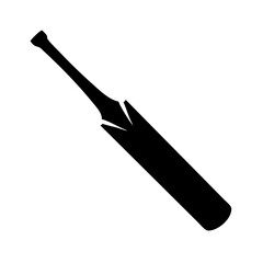 cricket bat icon, cricket bat silhouette vector illustration-simple silhouette illustration of cricket bat, perfect for cricket bat logos and icons