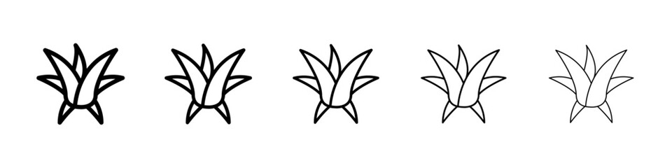 Aloe vera icon Symbol mark in Outline style