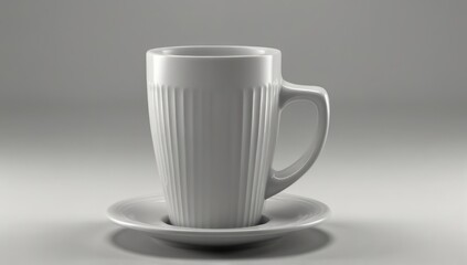 Fototapeta premium Cup for coffee. Isolated on white background. 3d rendering.