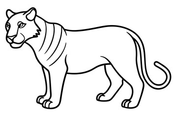  Minimal Liger Line Art