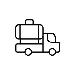 Water Truck vector icon stock illustration