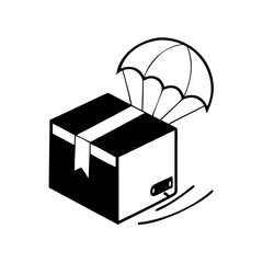 delivery box icon, delivery box silhouette vector illustration-simple silhouette illustration of delivery box, perfect for delivery box logos and icons