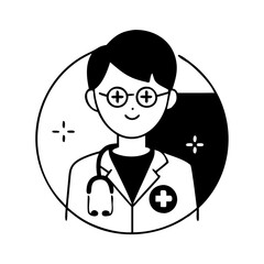 doctor and health symbol icon, doctor and health symbol silhouette vector illustration-simple silhouette illustration of doctor and health symbol, perfect for doctor and health symbol logos and icons