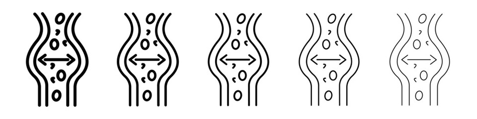 Blood clot pressure icon Symbol mark in Outline style