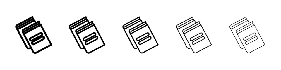 Books icon Symbol mark in Outline style