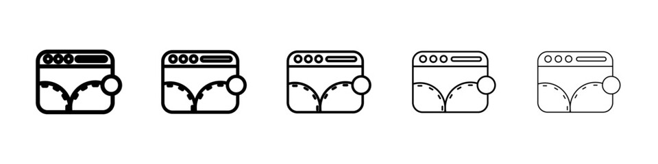 bounce rate icon Symbol mark in Outline style