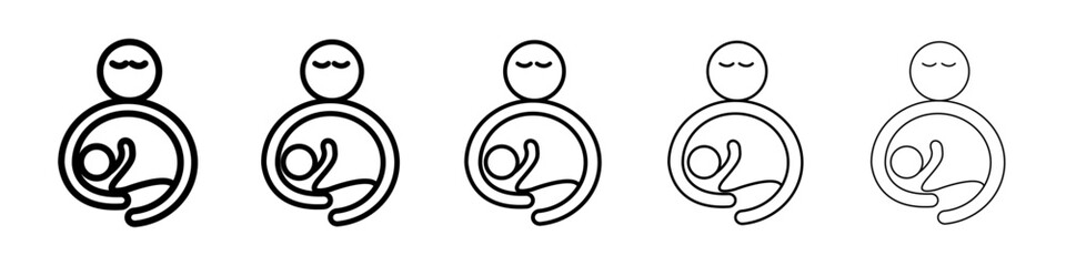 breast feeding icon Symbol mark in Outline style
