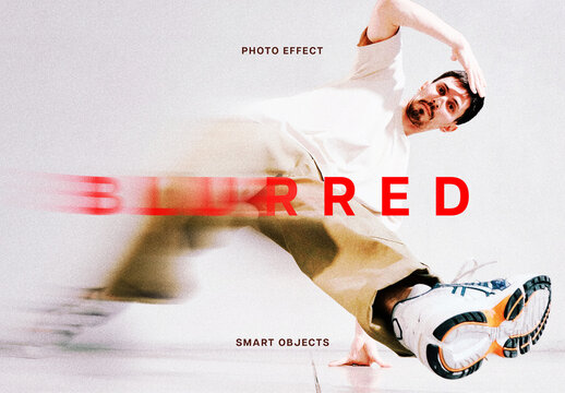 Motion Blur Photo Effect Mockup