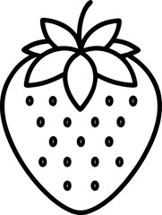 Strawberry. Icon for design. Easily editable